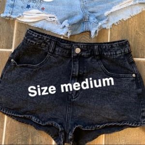 Black Jean shorts